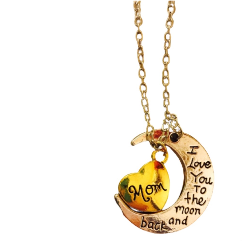 Mom i love you to the moon necklace